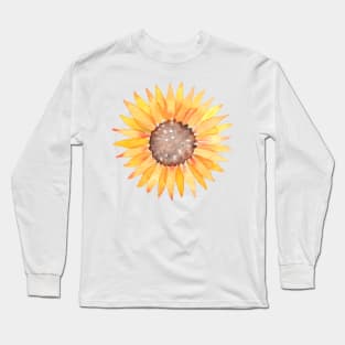 Watercolor Sunflower Long Sleeve T-Shirt